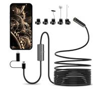 LYCXAMES Caméra Endoscopique avec Lumière,Caméra Endoscopique 1920P HD,Caméra Endoscopique,Téléphone Portable avec 8 Lumières LED,Caméra Serpent IP67 de Type C, Caméra d'Inspection pour iPhone