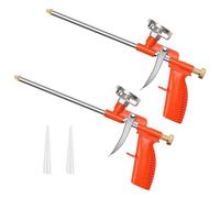 LYCXAMES Lot de 2 pistolets à mousse polyuréthane, pistolet à mousse de construction, pistolet de dosage professionnel en métal, pistolet à mousse avec poignée ergonomique en plastique pour bricoleurs