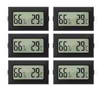 LYCXAMES Lot de 6 mini hygromètres numériques 2 en 1 Thermomètre hygromètre Thermomètre numérique pour serre, cave, chambre