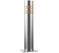 LYDBMYT Bornes de sécurité en Acier Inoxydable pour allées, poteaux de signalisation routière, Hauteur 60 cm x diamètre 11,4 cm, cônes de signalisation, Dispositif de signalisation routière (Beige)