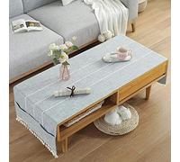 LYDCX Nappe Nordique Coton Et Lin Style Japonais Table Basse Chiffon Nappe Moderne Minimaliste Gris Nappe Rectangulaire Nappe C 60X160Cm