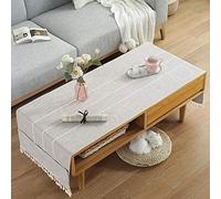 LYDCX Nappe Nordique Coton Et Lin Style Japonais Table Basse Chiffon Nappe Moderne Minimaliste Gris Nappe Rectangulaire Nappe D 60X160Cm