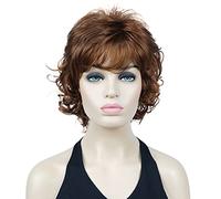 Lydell Perruque synthétique courte et bouclée - 30,5 cm