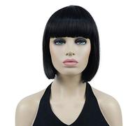 Lydell Perruque synthétique résistante à la chaleur - 20,3 cm - Noir naturel