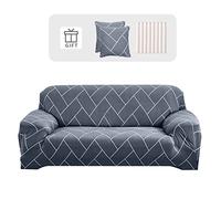 Lydevo Housse de Canapé 2 Place Housse Canapé Extensible avec Accoudoir avec 2 Housse de Coussin Couverture de Canapé Élastique Universelle Antidérapante Revêtement de Canapé(2 Places,Intrigue Sombre)