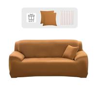 Lydevo Housse de Canapé 3 Place Housse Canapé Extensible avec Accoudoir avec 2 Housses de Coussin Couverture de Canapé Élastique Universelle Antidérapante Revêtement de Canapé(3 Places,Chameau)