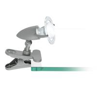 Eglo Lampe de lecture à pince Lydia, lampe de chevet à clip, luminaire à clipser pour lit et table de bureau, spot flexible en métal et plastique argenté, douille E14
