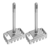 LYDODOKA Lot de 2 coupe-trous carrés pour boîte électrique de type 86, coupe-fente carrée en béton de 9,5 mm, perforateur rectangulaire en acier robuste, outil de coupe pour marteau rotatif SDS Plus