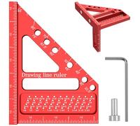 LYDODOKA Règle de mesure multi-angles 3D, équerre de charpentier avec broche de position d'angle, outil carré précis pour le travail du bois, règle de traçage de disposition, rapporteur carré en