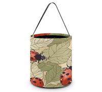 LYDSKGEQ Sacs cadeaux, sacs fourre-tout pour Halloween, sacs à bonbons réutilisables, sacs fourre-tout pour friandises ou friandises, sacs fourre-tout avec poignées, motif coccinelle, taille unique,