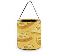 LYDSKGEQ Sacs cadeaux, sacs fourre-tout pour Halloween, sacs fourre-tout réutilisables, sacs fourre-tout pour friandises ou friandises, sacs d'épicerie avec poignées, motif fromage jaune, taille