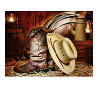 LYDXD 1000 Pcs Puzzles pour Cultivé Ups Adulte Cowboy Bottes Cap Enfants Éducatifs Décompression Décoration Jouet