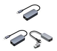 LYEAA 2500Mbps USB Ethernet vers RJ45 2.5G Adaptateur réseau LAN Hub pour Windows/Mac OS