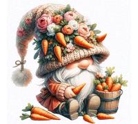 LYEAA 5D bricolage complet forage rond diamant peinture carotte Gnome décor à la maison Art 30x30 cm