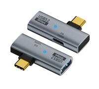 LYEAA Adaptateur 2-en-1 USB C vers USB 3.2 avec Type C 100W PD Adaptateur USB OTG Type C à Charge Rapide 10Gbps Transfert de Données Convertisseur de Charge Rapide pour Téléphone Tablette