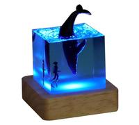 LYEAA Baleine Plongeur Océan Décoration Résine Décorative Baleine Marine Décor Béluga Épaulard Mégalodon pour Bibliothèque De Bureau