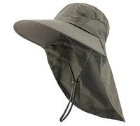 LYEAA Chapeau de Soleil, pour Pêche Chasse,Camping Chapeaux de Soleil Homme Femme, Casquette Anti UV Large Bord, UPF 50+ Protection d'été Casquette UV réglable Chapeau de Soleil Respirant