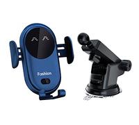 LYEAA Chargeur de voiture sans fil avec support à ventouse, capteur infrarouge universel, support de téléphone portable, support de téléphone portable de 10 W, charge rapide intelligente, support de