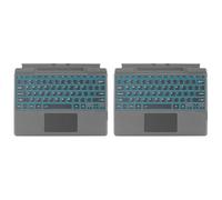 LYEAA Clavier sans Fil Mince avec pavé Tactile rétroéclairé 7 Couleurs, Rechargeable pour Microsoft Surface Pro 8/9/10/X