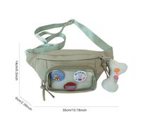 LYEAA Ita Bag Sac banane mignon à bandoulière pour femmes et filles (vert), Noir/rose/blanc, 330.00x300.00x100.00mm/12.99x11.81x3.94inch, Mode