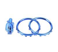 LYEAA Kit d'anneaux d'accentuation de rechange pour boutons d'interrupteur profilés avec tournevis plaqué chrome mat pour manette de jeu Elite Series 2 (non équipé d'un tournevis)