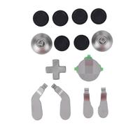 LYEAA Kit de boutons de rechange 18 en 1, 6 bâtons analogiques en métal différents, pièces de rechange, 4 pagaies, 2 pouce, base de joystick avec étui de rangement pour accessoire de manette Elite