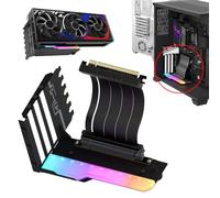 LYEAA Kit de Montage Vertical pour GPU avec câble Riser PCI-E 4.0 X16 de 15 cm, Support de Carte Graphique à Angle Droit de 90 degrés Support de Carte Graphique