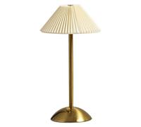 LYEAA Lampe de chevet nordique plissée avec chargement USB, lampe de chevet de style moderne avec base en métal pour décoration de chambre à coucher, salon