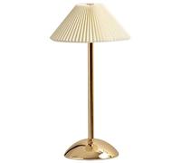 LYEAA lampe de lecture de bureau nordique chargeur USB lampe de table de chevet plissée Style moderne avec base en métal pour décor de salon de chambre à coucher