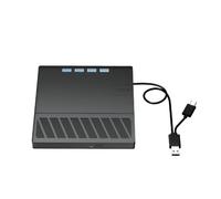LYEAA Lecteur Externe de DVD/CD 7-en-1 avec Interface USB 3.0 Type-C, Compatible avec Windows XP/7/8/10/11, doté de Slots pour Cartes SD/TF - Design élégant et Compact pour Ordinateurs