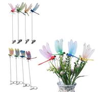 LYEAA Lot de 4 pinces à tige en forme de libellule 12 cm