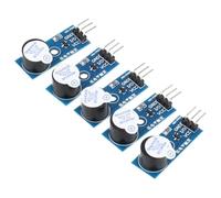 LYEAA Lot de 5 modules de buzzer actifs de 3,3 V-5 V - Module sonore bas niveau déclencheur 3 broches - Module sonore d'alarme - Composant électronique
