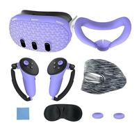 LYEAA Lot de 7 accessoires pour manette Meta Quest 3 - Anti-chute - Doux - Violet