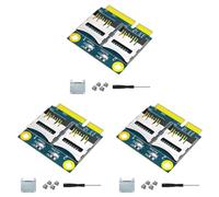 LYEAA Mini Adaptateur PCI-E Double Lecteur de Carte TF avec Demi-Support pour Les emplacements PCI Carte de Conversion PCI-E vers TF