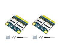 LYEAA Mini Adaptateur PCI-E Double Lecteur de Carte TF avec Demi-Support pour Les emplacements PCI Carte de Conversion PCI-E vers TF