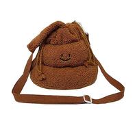 LYEAA - pochette à caca moelleuse pour femmes, sac à main en peluche amusant avec cordon de serrage, fermeture à cordon doux, polyvalent, fête de bal en plein air