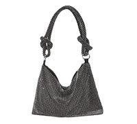 LYEAA pochette en forme de mode, pochette de soirée en strass pour femmes brillant cristal dîner mariage sacs à main sac à main Designer femme sous les bras sacs à bandoulière Noir