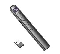 LYEAA Présentateur sans Fil 2,4 GHz Type-C Rechargeable PowerPoint Office Clicker de présentation avec hyperlien Présentateur de télécommande sans Fil pour projecteur d'enseignement de burea