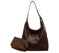 LYEAA Sac à bandoulière de capacité Sac fourre-tout de travail élégant Sac à la mode 2 pièces Sac à bandoulière en PU pour femme avec bandoulière réglable pour une utilisation quotidienne a