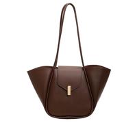 LYEAA Sac à bandoulière tendance pour femme, grande capacité, simple à bandoulière réglable, sac fourre-tout de luxe pour dames, café, 220.00x140.00x80.00mm/8.66x5.51x3.15inch