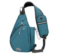 LYEAA Sac à coffre pour hommes avec bande de fronde à bande réfléchissante imperméable Oxford Sac pour le trajet et l'extérieur
