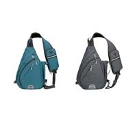 LYEAA Sac à coffre pour hommes avec bande de fronde à bande réfléchissante imperméable Oxford Sac pour le trajet et l'extérieur