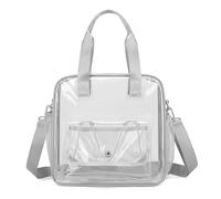 LYEAA Sac à épaule transparent sac à main transparent résistant à l'eau pour les garçons des filles (gris) (浅灰色)