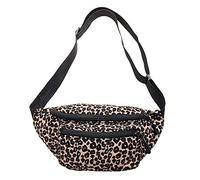 LYEAA Sac banane de loisirs grande capacité pour femme avec imprimé léopard, camel, 2, Mode