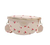 LYEAA Sac de poitrine en forme de cerise, sac à bandoulière élégant, sac à bandoulière tendance, sac à bandoulière de grande capacité, sac à bandoulière léger pour l'extérieur, blanc,