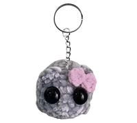 LYEAA Sad Hamster Meme Sound Music Peluche Crochet Peluche Sad Hamster Meme Porte-clés avec nœud Crochet Peluche Sad Hamster Meme Kawaii Poupées au crochet pour clés de voiture Sac à dos Orn