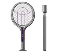 LYEAA Tapette à Mouches Électrique, Tête Rotative Rechargeable, Tue-Mouches d'intérieur, Tue-Mouches avec Une Extension Télescopique