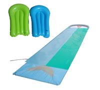 LYEAA Toboggan de 18 Pieds avec des Planches gonflables Slip à l'extérieur et Jouet d'eau pour Les Enfants et Les glissements de Famille