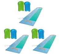 LYEAA Toboggan de 18 Pieds avec des Planches gonflables Slip à l'extérieur et Jouet d'eau pour Les Enfants et Les glissements de Famille
