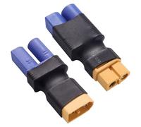 Lyeteung 2 Pièces XT60 à EC5 Adaptateur, XT60 Mâle / Femelle à EC5 Mâle / Femelle Adaptateur, pour Batterie LiPo RC